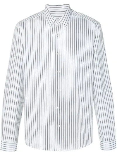 Ami Alexandre Mattiussi Classic Striped Dress Shirt In White