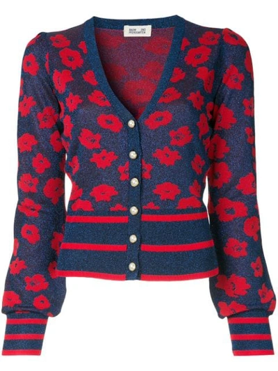 Baum Und Pferdgarten Floral Intarsia Cardigan - Blue