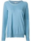 Stella Mccartney Asymmetric Wool-blend Sweater In Blue