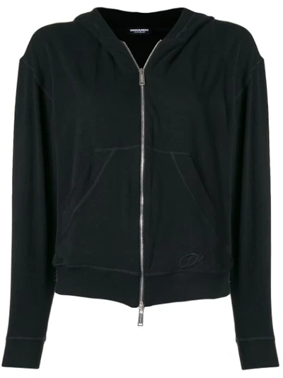 Dsquared2 Zipped Cardigan In Black
