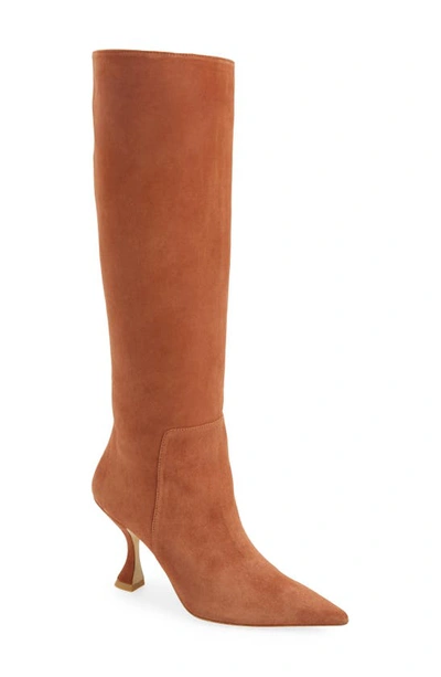 Stuart Weitzman Xcurve 85 Slouch Boot In Cappucino