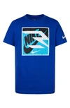 3 Brand Kids' Rwb Nike X Futura Box Logo Graphic T-shirt In Game Royal