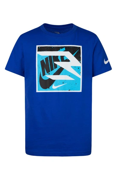 3 Brand Kids' Rwb Nike X Futura Box Logo Graphic T-shirt In Game Royal