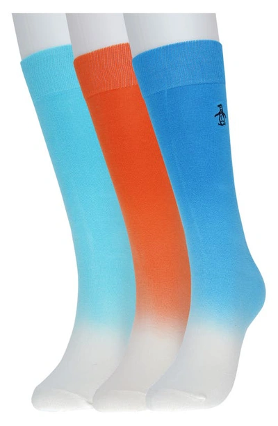 Original Penguin Socks In Blue/ Orange/ Sea