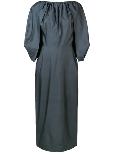 Gabriela Hearst Short-sleeve Midi Dress In Black