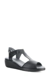 Fly London Nova Wedge Sandal In Black Mousse