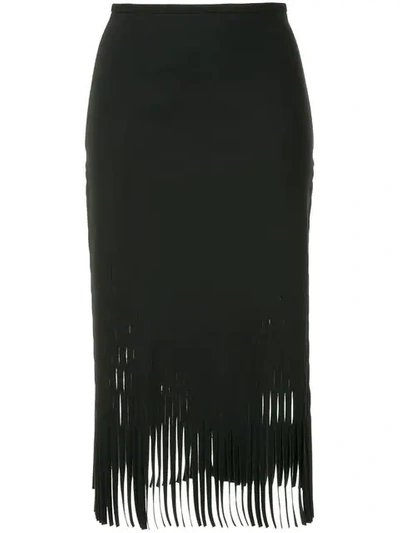 Dion Lee Fringed Skirt In Black
