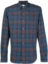 Aspesi Classic Checked Shirt In Blue