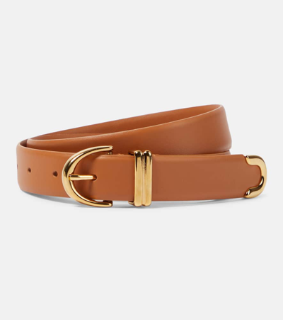 Khaite Bambi Leather Belt In Brown