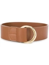 Rochas Double Ring Belt In Brown