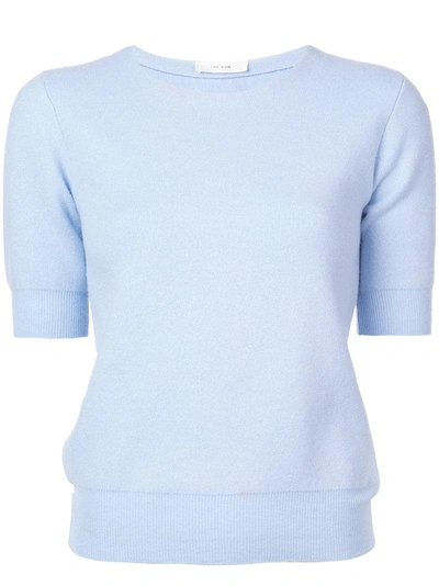The Row Fine Knit Sweater In Blue