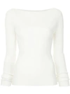 Dion Lee Longsleeved Knitted Top In White