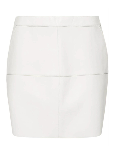 P.a.r.o.s.h. Leather Mini Skirt In White