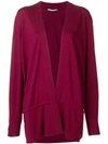 Agnona Open Front Cardigan - Red