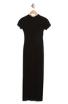 Velvet Torch T-shirt Maxi Dress In Black