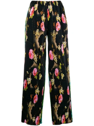 Richard Quinn Floral Print Pleated Trousers In Multicolour