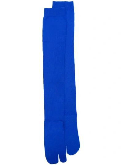 Maison Margiela Fine Knit Toe Socks - Blue