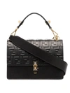 Fendi Black Kan I Leather Shoulder Bag