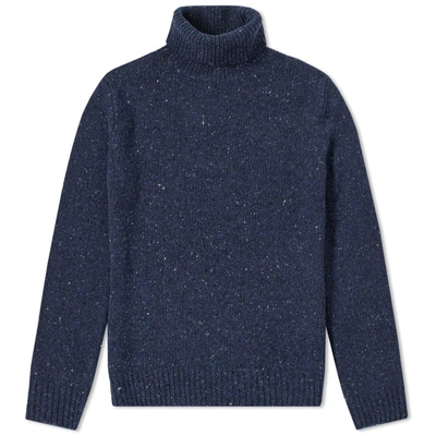 Hartford Donegal Roll Neck Knit In Blue