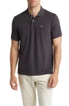 Faherty Sunwashed Piqué Polo Shirt In Washed Black