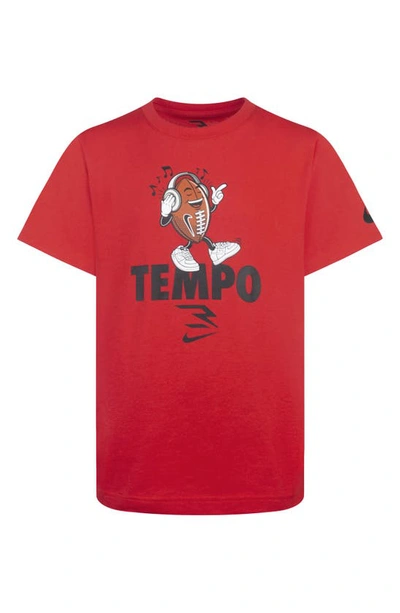 3 Brand Kids' Tempo Ballers Graphic Tee In University Red