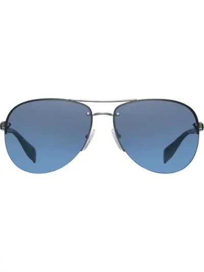 Prada Aviator Sunglasses In F05i1 Gradient Blue