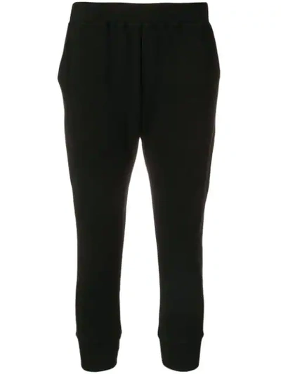 Dsquared2 Cropped Track Trousers In Black