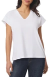 Jones New York V-neck Jersey Top In White