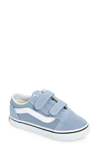 Vans Kids' Unisex Old Skool V Color Theory Low Top Sneakers - Baby, Toddler In Dusty Blue