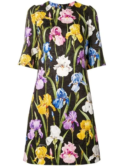 Dolce & Gabbana Floral Print Midi Dress In Iris