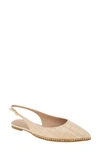 Bcbgeneration Valerie Slingback Pointed Toe Flat In Natural Raffia