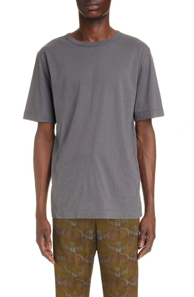 Dries Van Noten Habba Cotton Jersey Crewneck T-shirt In Grey