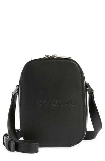 Ferragamo Items Leather Crossbody Bag In Brown