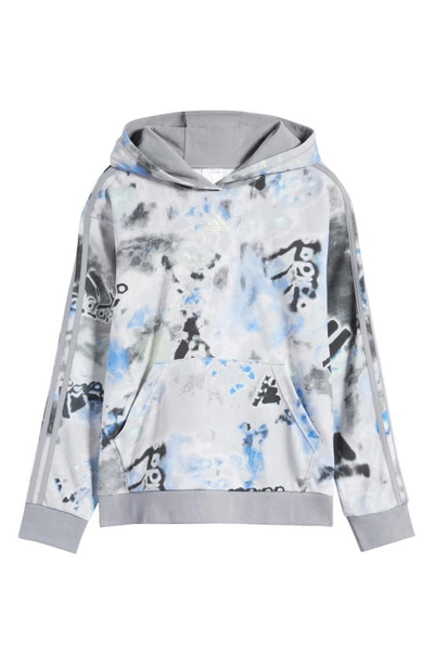 Adidas Originals Adidas Kids' Tie Dye Cotton Blend Hoodie In Medium Grey