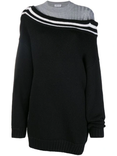 Act N°1 Layered Oversized Sweater - Black