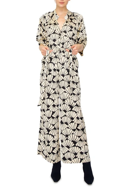 Melloday Floral Jumpsuit In Black Ivory ModeSens