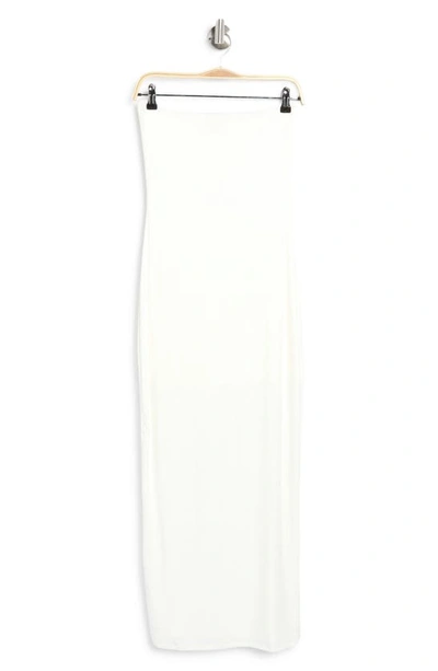 Velvet Torch Tube Maxi Dress In White