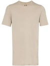 Rick Owens Pearl Level Short Sleeve Cotton T Shirt In Neutrals