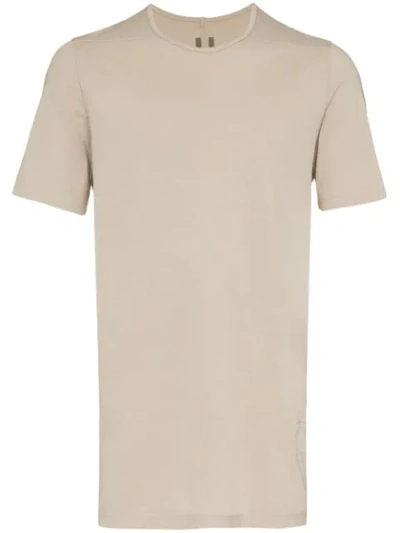 Rick Owens Pearl Level Short Sleeve Cotton T Shirt In Neutrals