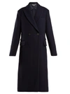 Stella Mccartney Double-breasted Wool Coat In Navy