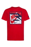 3 Brand Kids' Rwb Nike X Futura Box Logo Graphic T-shirt In Action Red