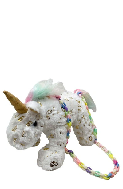 Toby Kids' Unicorn Love Plush Purse In White