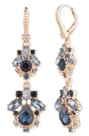 Marchesa Crystal Drop Earrings In Gold/ Montana