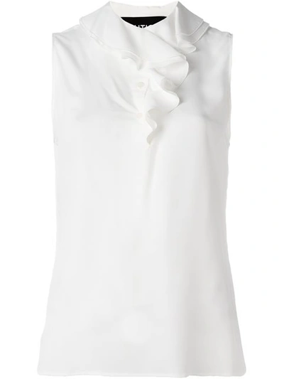 Boutique Moschino Ruffled Collar Sleeveless Blouse | ModeSens