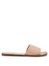 Bottega Veneta Intrecciato Leather Slides In Light Pink