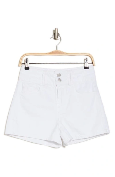 Frame Triple Binding Cotton Shorts In Blanc