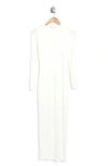 Velvet Torch Long Sleeve Maxi Dress In White