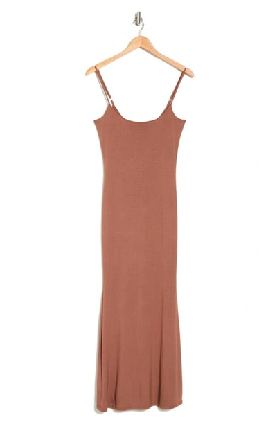 Velvet Torch Slip Dress In Coco