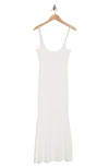 Velvet Torch Slip Dress In White