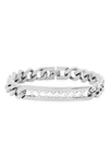 Hmy Jewelry Inlaid Crystal Id Bracelet In White